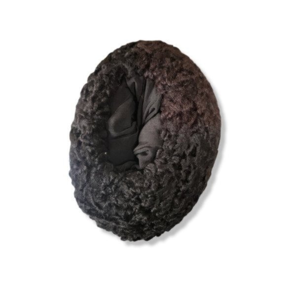 Unisex Black & Burgundy Hand Muff, Hand Warmer Puff - Picture 2 of 4